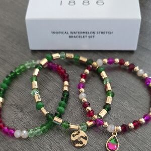 Avon Tropical Watermelon Stretch Bracelet Set